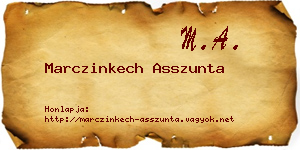 Marczinkech Asszunta névjegykártya